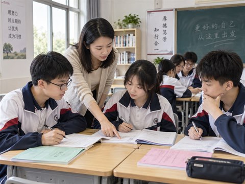 分层教学，围绕不同基础安排课堂与训练的场景示意